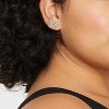 Cubic Zirconia "I Do" Post Earrings with Stones - Clear - 2 of 3