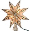 Kurt Adler 10-Light 8-Point Capiz Star Treetop, Gold &  White, 9.5" - 2 of 4