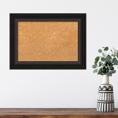 Natural Cork Bulletin Board with Oil Rubbed Bronze Frame