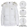 Spire By Galaxy Women's Full Zip Heavyweight Bubble Jacket With Detachable Faux Fur Hood - 2 of 3