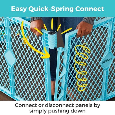 Aqua Blue 6-Panel Indoor Outdoor Baby Playpen