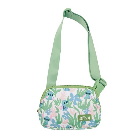 Disney Stitch Tropical Print 7.75" Green Fanny Pack