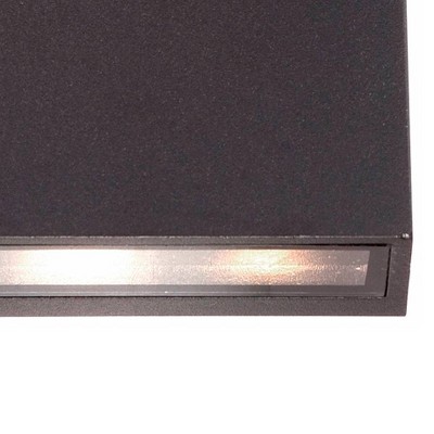 Modern Black Aluminum Outdoor Wall Sconce Set with LED Lights