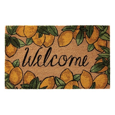 Nourison Casa Bella Welcome Lemon Border Door Mat - Multicolor 1'6"X2'6"