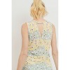 Slickblue Casual Sage-Yellow Printed Terry Top – Sleeveless, Open Back, Comfortable Polyester/Spandex Blend, Sizes S-L - 4 of 4