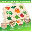 Wooden Puzzles for Game for Gift Learning Mushrooms Flowers Leaves for - 4 of 4