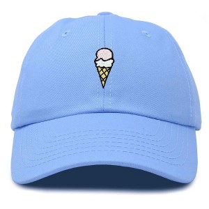 Dalix Double Scoop Ice Cream Embroidered Mens Cotton Dad Hat Baseball Cap - 1 of 4