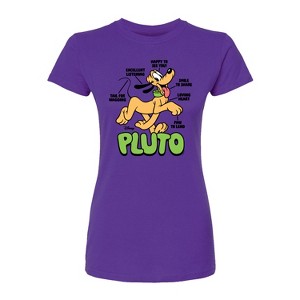 Women's - Disney - Pluto Diagram Fitted Graphic T-Shirt - 1 of 1