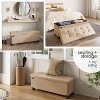 StorageBud Storage Ottoman for Bedroom End of Bed, Faux Leather Storage Bench, Large Storage Ottoman Bench, Entryway Bench with Storage - 3 of 4