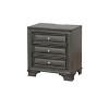 NicBex 17 inch Nightstand with 3 Drawers,Wooden Side Table with USB Socket,Modern Bedside Table for Bedroom,Living Room,Brown/Gray - 2 of 4
