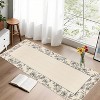 Washable Low Pile Runner Rug with Non-Slip Backing, Abstract Floral Machine Washable Kitchen Laundry Entryway Carpet - 3 of 4