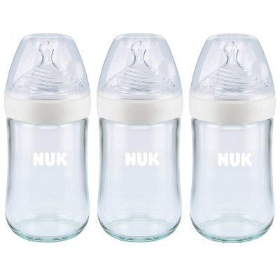NUK Simply Natural Glass Baby Bottle - 3pk/8oz Each