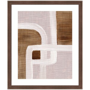 Kate and Laurel Framed Art rhythmic lines ll by Nikita Jariwala, 22x26, Florence Medium Brown - 1 of 4