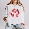 S.W.Smiley Peace Love Valentine Smiley - Women's Lightweight Garment Dyed Sweatshirt - 2 of 3