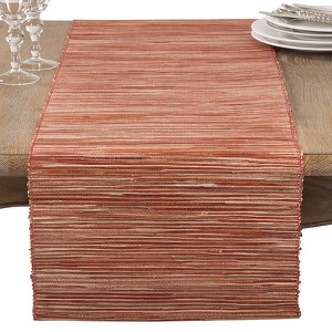 Rusted Red Stripe Table Runner - Saro Lifestyle