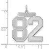 Black Bow Jewelry Sterling Silver, Jersey Collection, Large Number 82 Pendant - 2 of 4
