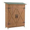 CAVINAS Outdoor Storage Shed with Lockable Door, Wooden Tool Storage Shed with Detachable Shelves and Pitch Roof - 3 of 4
