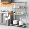 Stainless Steel Overshelf Shelves for Work & Prep Table, 2 Tier Double Deck Overshelf with Adjustable Shelf, Commercial Countertop Shelf - 4 of 4