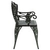 vidaXL Patio Bench 42.5" Cast Aluminum Green - 4 of 4