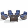 Belord 6-INCH Extra Thick Cushion Outdoor Patio Furniture Set with Swivel Glider Patio Chair Set of 4, 5 Pieces Patio Furniture Set with Firepit Table - 4 of 4