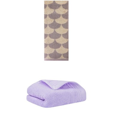 REGALWOVEN Soft Absorbent Bathroom Decorative Hand Towels for Drying 14" x 30"/13" x 29" 2 Pcs