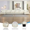 Mjkone 217''U-Shaped Modular Sectional Sofa,8-Seat Cloud Couch with Ottoman and Cushions,Sleeper Deep Seat Couches - 3 of 4