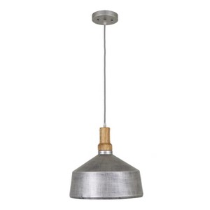 Yosemite Home Decor Gris Plateado Collection One Light Pendant, Silver Grey, 13.8 x 13.8 x 14.1 - 1 of 4