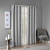 Stylish Polyester Printed Heathered Window Panel,Textured Blackout Curtain fits Modern Room Decor for All Season, Grey, 50x54" - 2 of 4