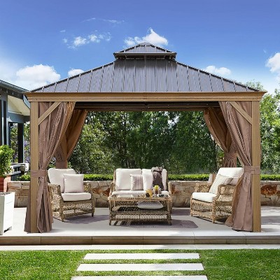 Amber Sports 12x12FT Hardtop Gazebo for Patio, Garden, Backyard