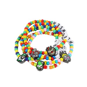Super Mario Tradesies Pack Multi Character Women's Beaded Letters and Charm Bracelet Set - 1 of 4