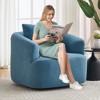 Okak Modern 360' Swivel Accent Chair Barrel Chairs with Soft Pillow,Small Arm Chair Single Sofa for Living Room,Office,Apartment - 2 of 4