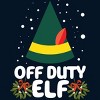 Men's Design By Humans Off Duty Elf Christmas By Thingsandthings Tank Top - 2 of 3
