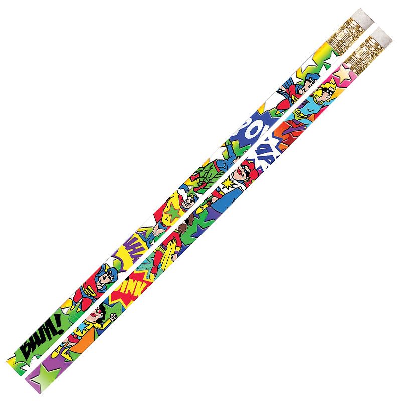 Musgrave Pencil Company Super-Duper Heroes Motivational Pencil #2 Lead 12/Pack 12 Packs (MUS2539D-12, 1 of 3
