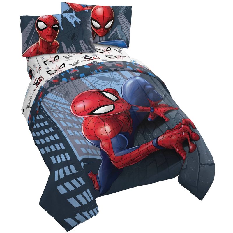 Full Spider-Man Crawl Reversible Kids&#39; Bed in a Bag, 1 of 4