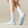 Alilang Women's Gradient Color Athletic Crew Socks Non Slip Silicone Cushioned Sole for Yoga Jogging 2 Pairs - 4 of 4