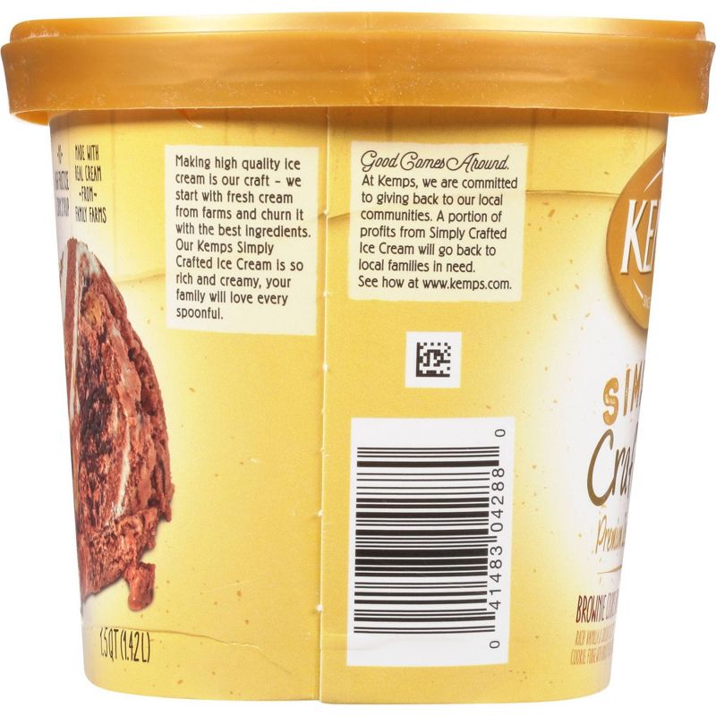 Kemps Simply Crafted Brownie Cookie Dough Delight Ice Cream - 48oz, 4 of 7