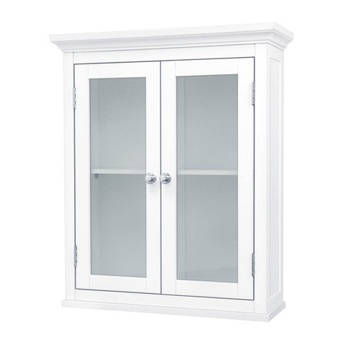 Elegant Home Fashions Slone 2-Door Wall Cabinet, White