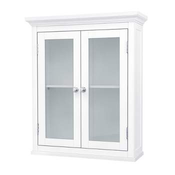 Madison Avenue Wall Cabinet 2 Doors White - Elegant Home Fashions