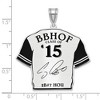 Black Bow Jewelry Sterling Silver Craig Biggio Signature Enamel Jersey Pendant - 4 of 4