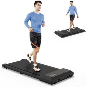 35.5*15.5inches Run Belt Small Treadmill 0.6-3.8mph,300 lbs,2.5 horsepower Motor (Black) - 1 of 4