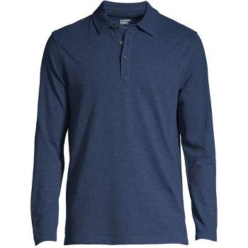 Lands' End Men's Comfort First Long Sleeve Mesh Polo - Large - White ...