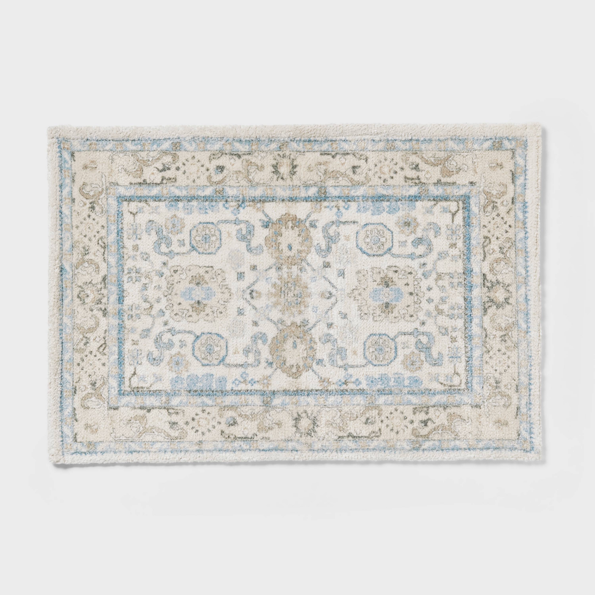 24"x36" Medallion Bath Rug Blue/Cream - Threshold™
