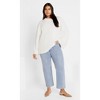 Women's Plus Size Bow Back Sweater - ivory | CITY CHIC - 3 of 4