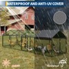 Large Metal Chicken Coop, Outdoor Spire Roof Hen House with Waterproof Cover with Lockable Doors, Upgrade Chicken Run,Poultry Cage for Backyard Farm - 4 of 4