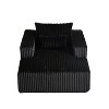 49“W Corduroy Sponge Sofa, Single Lounge Chair, Accent Chair, Sleeper Chair with Pillow, No Assembly Required-ModernLuxe - 4 of 4