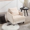 NicBex Couches for Living Room Modern Accent Chair Sofa Chenille Upholstered Single Couch with Solid Wood Frame for Bedroom, Reading - 3 of 4
