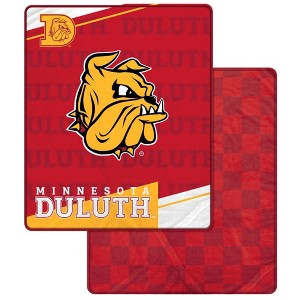 NCAA Minnesota Duluth Bulldogs Diagonal Ghost Checker Double Sided Blanket - 1 of 3