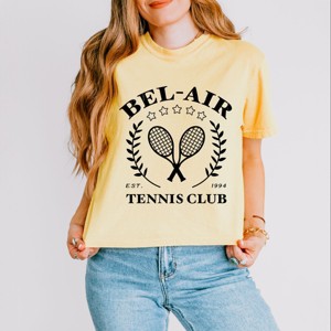 Simply Sage Market Bel Air Tennis Club Boxy Crop Top - L - Butter - 1 of 4