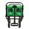 FURNIinspire Outdoor Serving Carts Minimeetall Collapsible Foldable Wagon Cart Utility Wagon Grocery Cart 225lbs, Green, 35.04"*22.44"*38.58" - 2 of 4