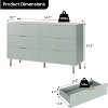 6 Drawer Dresser for Bedroom, Modern Wood Storage Dresser Organizer with Gold Metal Handles & Anti-Tipping Device for Hallway, Entryway - 2 of 4
